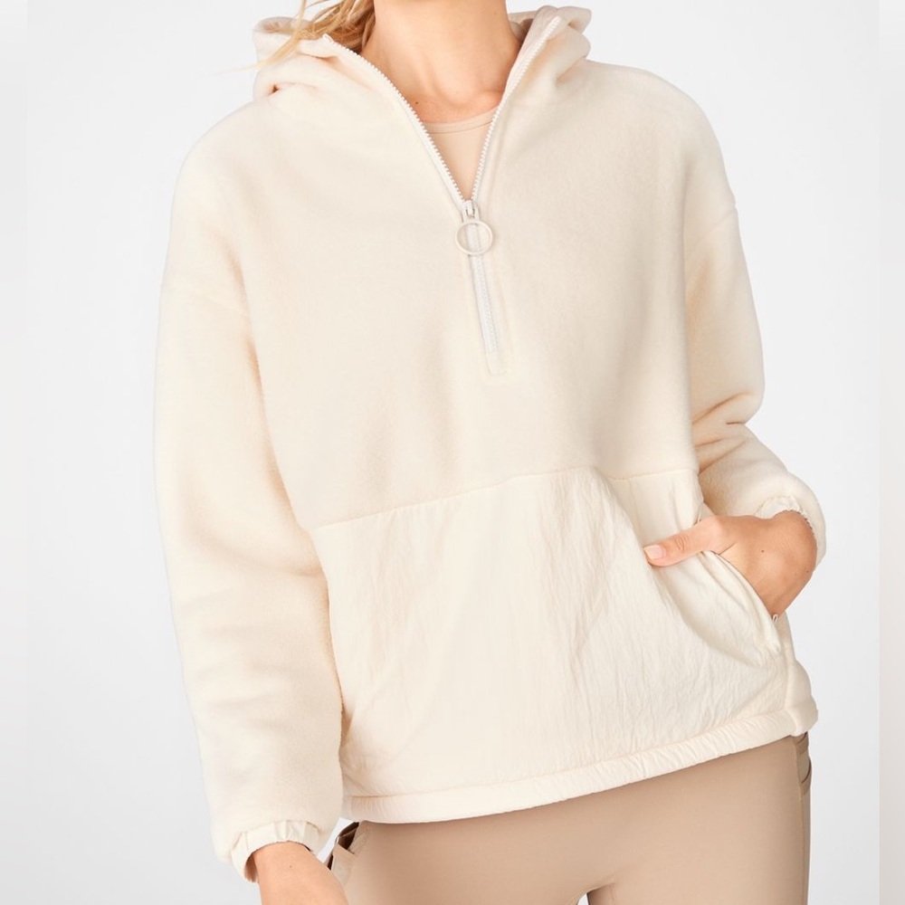 Fabletics Women’s Lotta Teddy Half-Zip Jacket Fleece Size XL